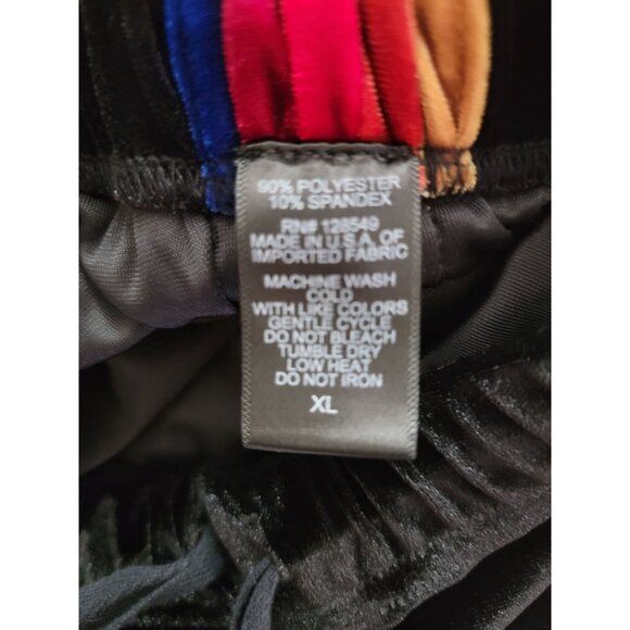 Aviator Nation Black Velvet 5 Stripes Track Pants Sweatpants Joggers Men's XL - Picture 6 of 7